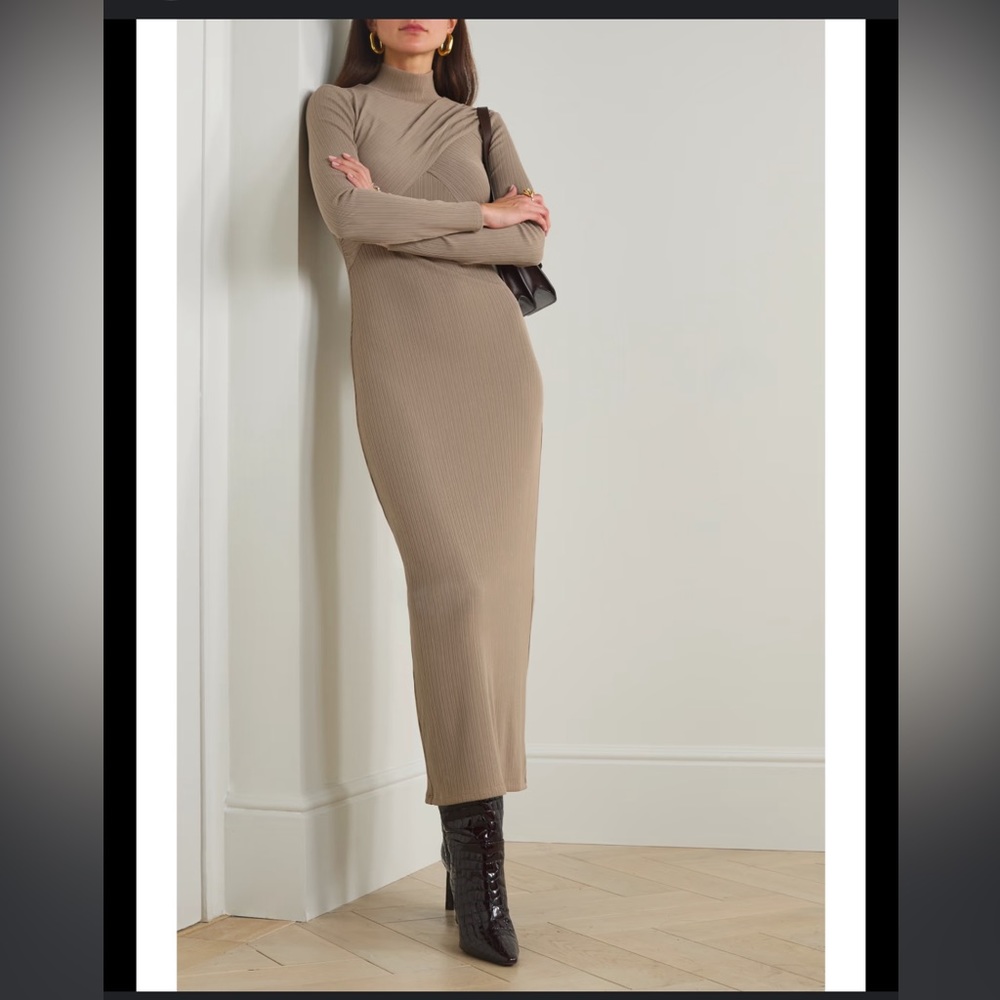 Reformation Mallory Ribbed Knit Dress